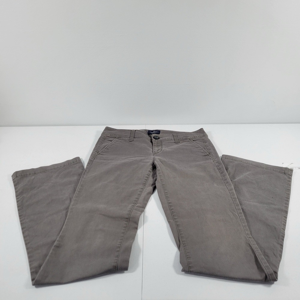 American Eagle Women's Pants Kickboot Stretch Size 4 Xtra Long Gray